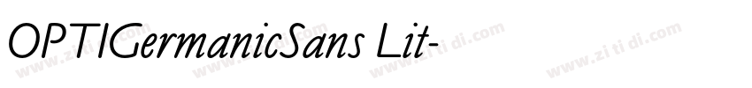 OPTIGermanicSans Lit字体转换
